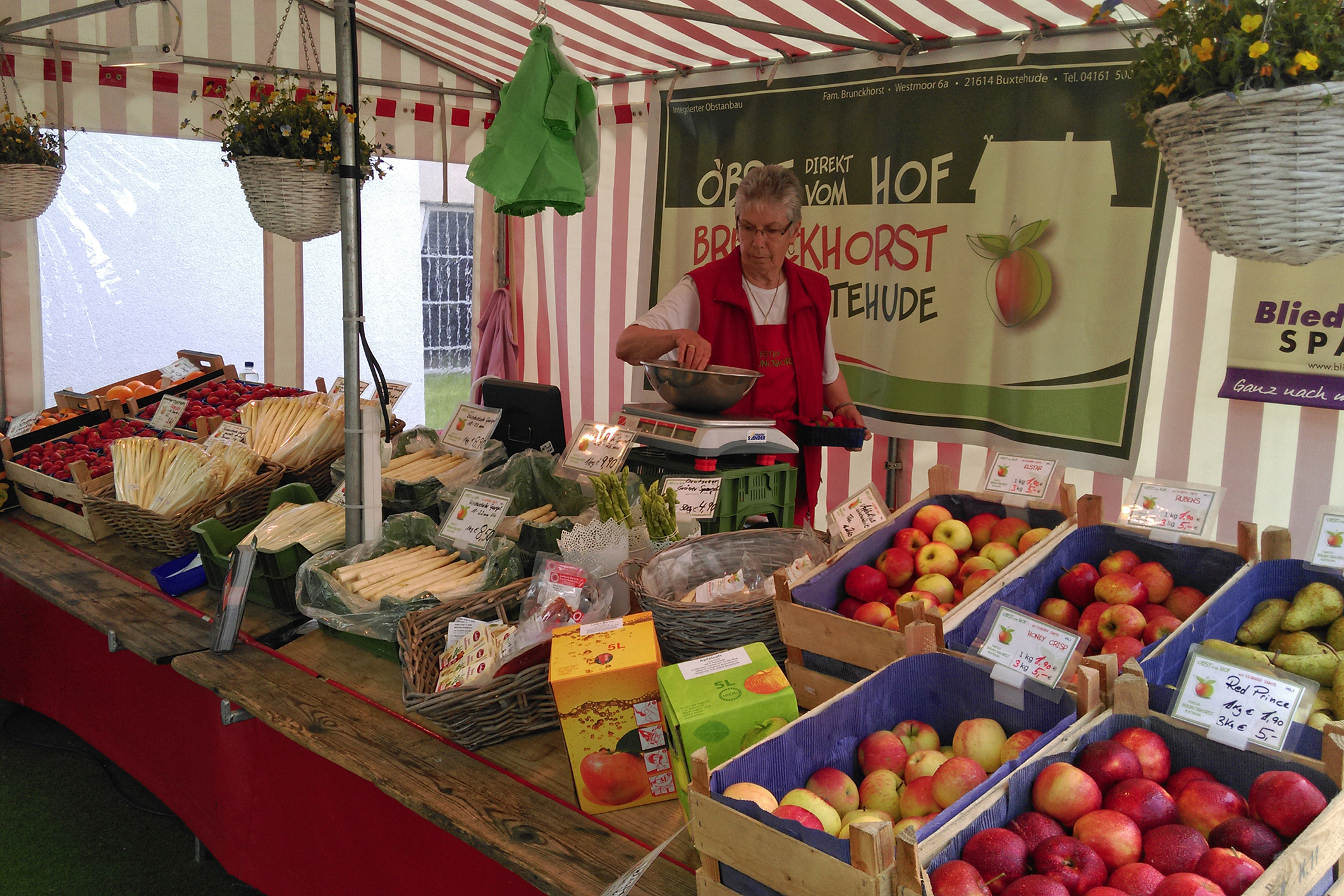 Café Am Spargel- & Obsthof Sebbel Obst Erdbeeren Spargel Apfelsaft ?pfel Birnen fisch Markt Buxtehude